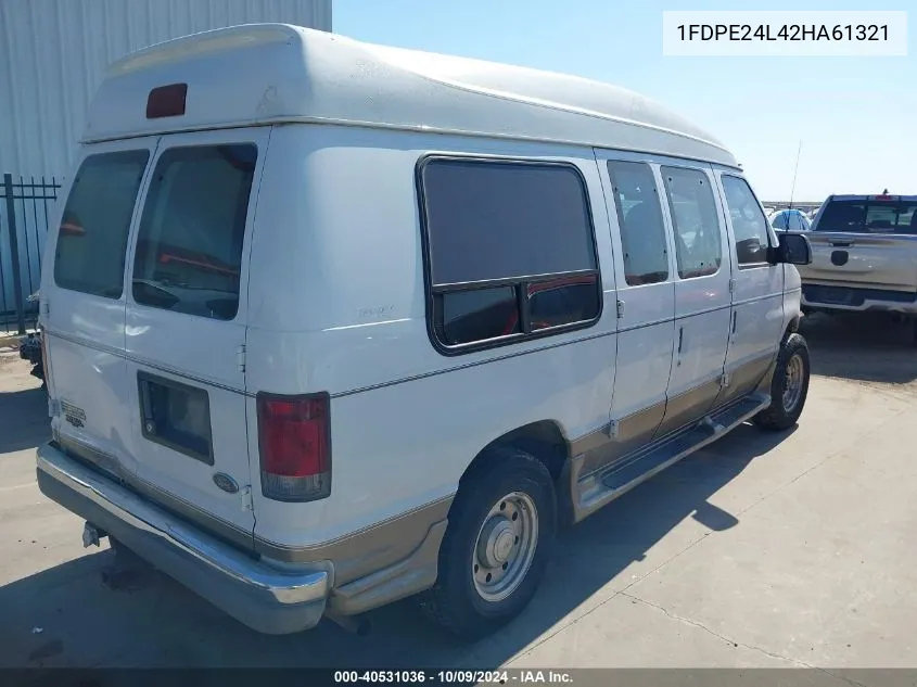 2002 Ford Econoline E250 Van VIN: 1FDPE24L42HA61321 Lot: 40531036