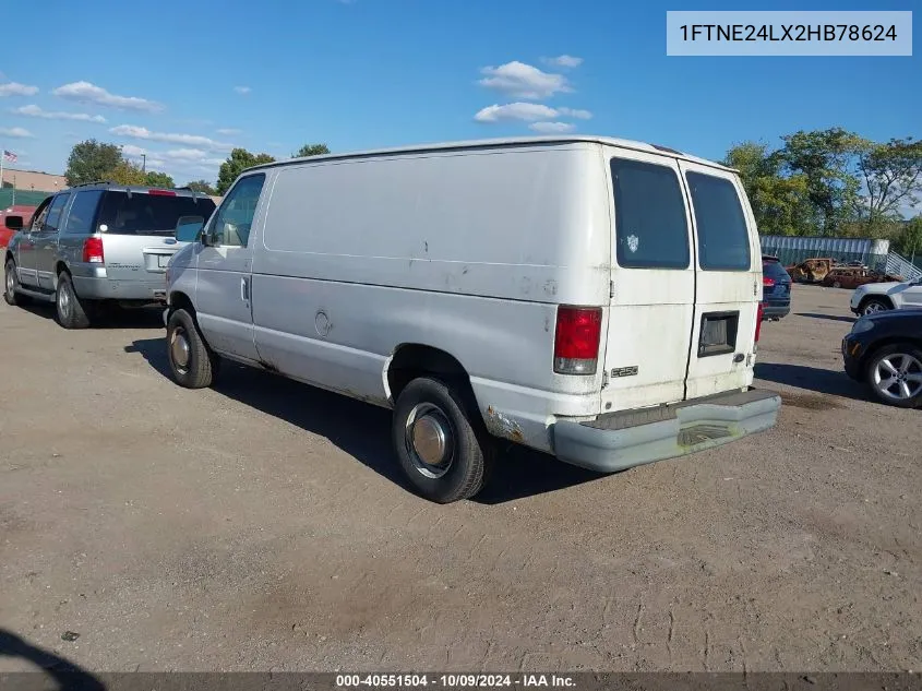 2002 Ford E-250 Commercial/Recreational VIN: 1FTNE24LX2HB78624 Lot: 40551504