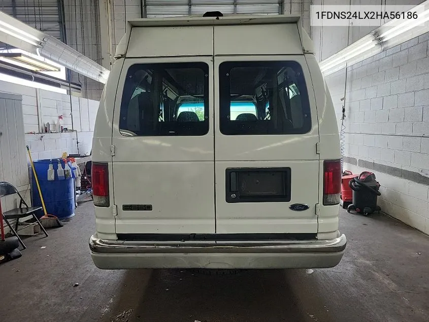 2002 Ford Econoline E250 Van VIN: 1FDNS24LX2HA56186 Lot: 40620184