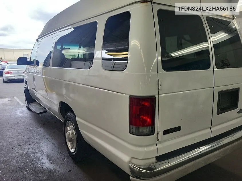 2002 Ford Econoline E250 Van VIN: 1FDNS24LX2HA56186 Lot: 40620184