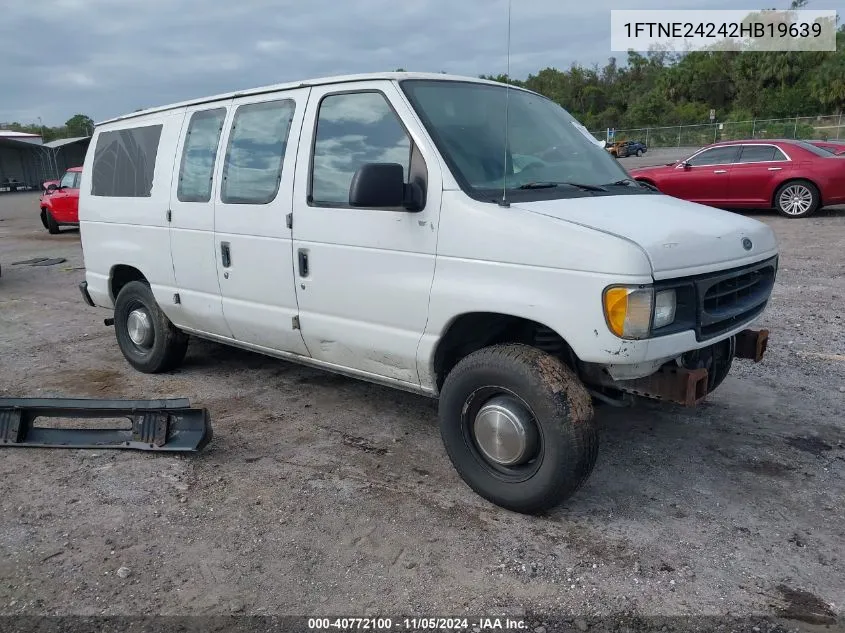 2002 Ford E-250 Commercial VIN: 1FTNE24242HB19639 Lot: 40772100