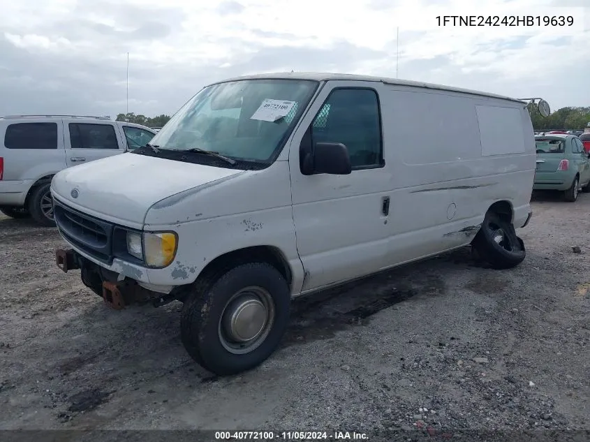 2002 Ford E-250 Commercial VIN: 1FTNE24242HB19639 Lot: 40772100