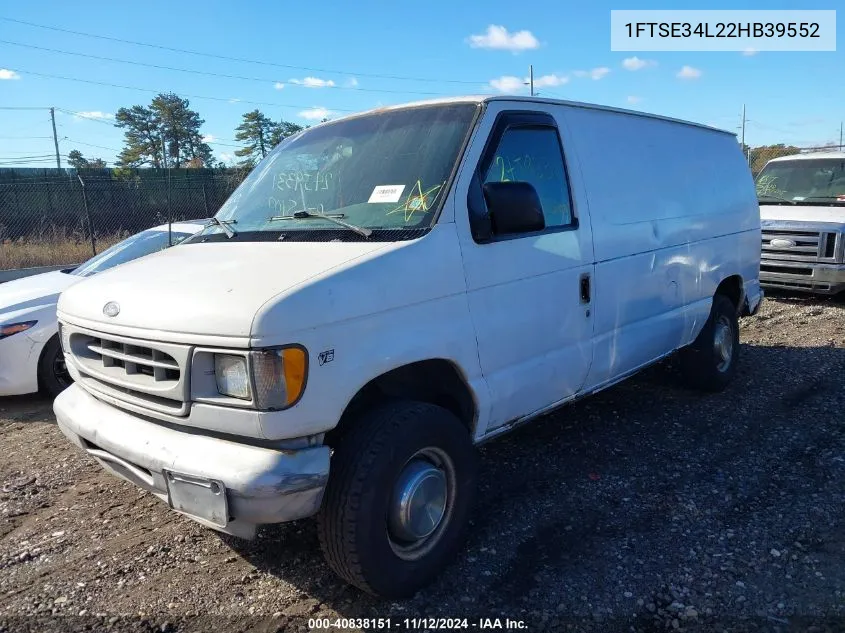 2002 Ford E-350 Super Duty Commercial/Recreational VIN: 1FTSE34L22HB39552 Lot: 40838151