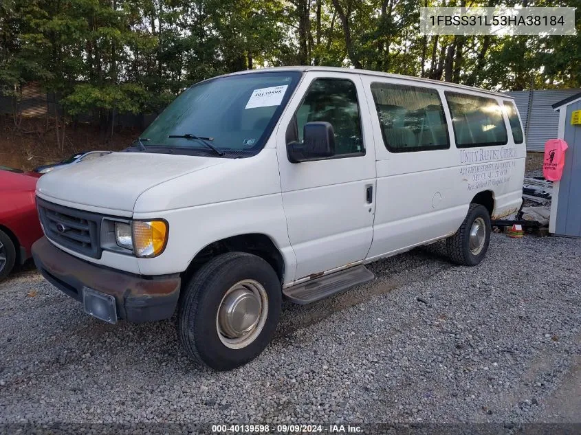 2003 Ford E-350 Super Duty Xl/Xlt VIN: 1FBSS31L53HA38184 Lot: 40139598