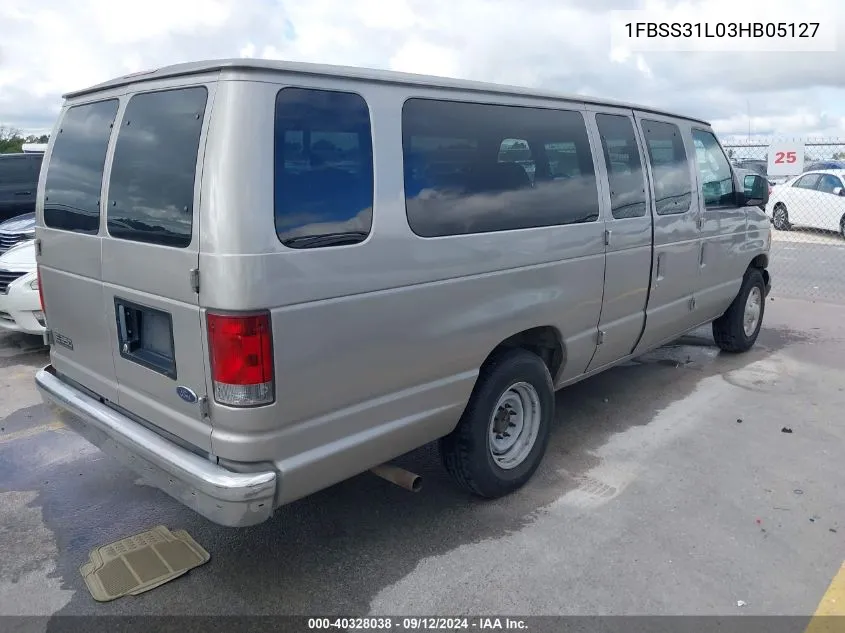 2003 Ford Econoline E350 Super Duty Wagon VIN: 1FBSS31L03HB05127 Lot: 40328038