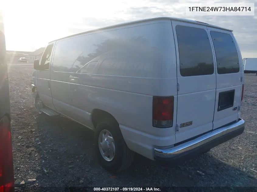 2003 Ford E-250 Commercial/Recreational VIN: 1FTNE24W73HA84714 Lot: 40372107