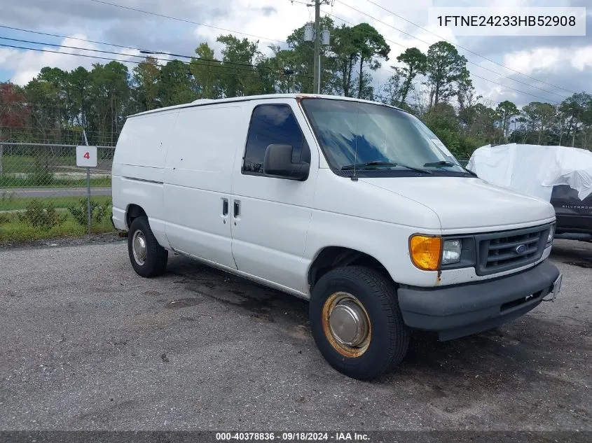 2003 Ford E-250 Commercial VIN: 1FTNE24233HB52908 Lot: 40378836