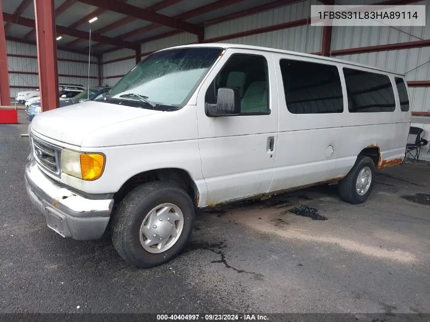 2003 Ford Econoline E350 Super Duty Wagon VIN: 1FBSS31L83HA89114 Lot: 40404997