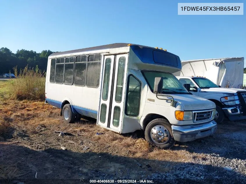 2003 Ford E-450 Cutaway Standard VIN: 1FDWE45FX3HB65457 Lot: 40406538