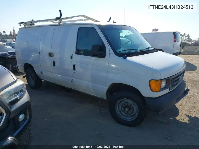 2003 Ford E-250 Commercial/Recreational VIN: 1FTNE24L43HB24513 Lot: 40511948