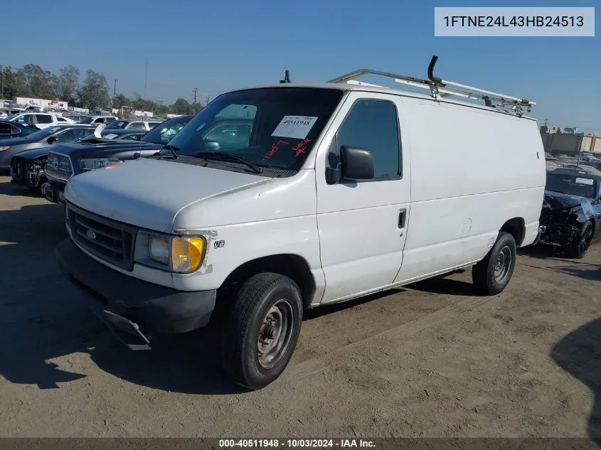 2003 Ford E-250 Commercial/Recreational VIN: 1FTNE24L43HB24513 Lot: 40511948