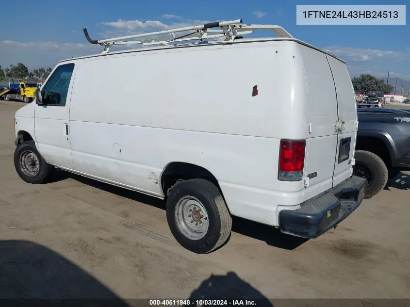 2003 Ford E-250 Commercial/Recreational VIN: 1FTNE24L43HB24513 Lot: 40511948