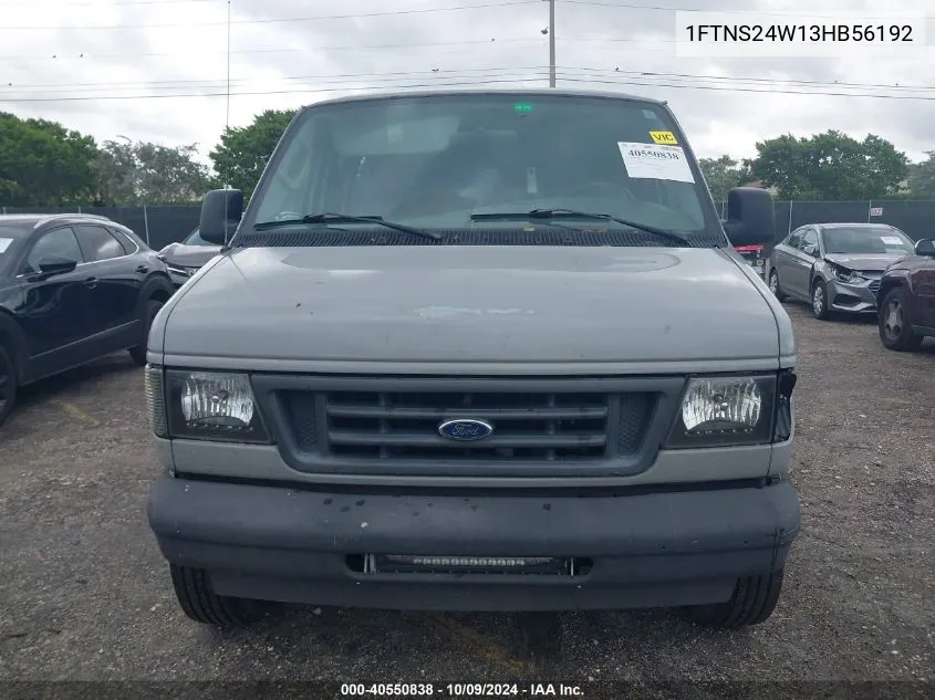 2003 Ford E-250 E250 Van VIN: 1FTNS24W13HB56192 Lot: 40550838