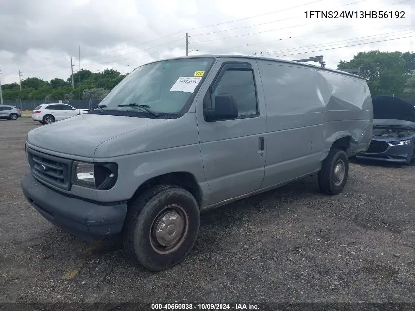 2003 Ford E-250 E250 Van VIN: 1FTNS24W13HB56192 Lot: 40550838