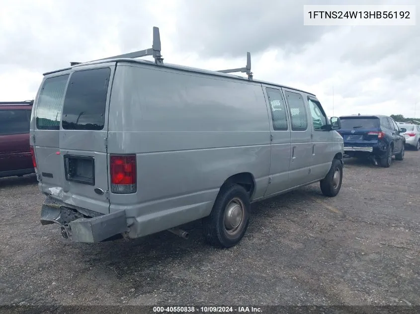 2003 Ford E-250 E250 Van VIN: 1FTNS24W13HB56192 Lot: 40550838