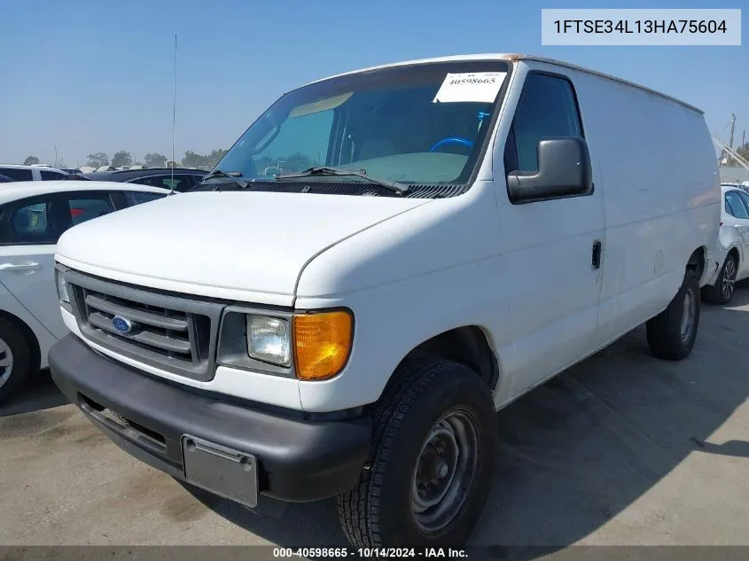 2003 Ford E-350 Super Duty Commercial/Recreational VIN: 1FTSE34L13HA75604 Lot: 40598665