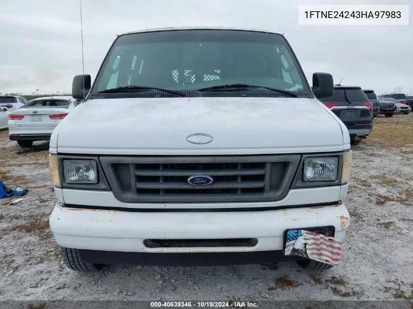 2003 Ford E-250 E250 Van VIN: 1FTNE24243HA97983 Lot: 40639346