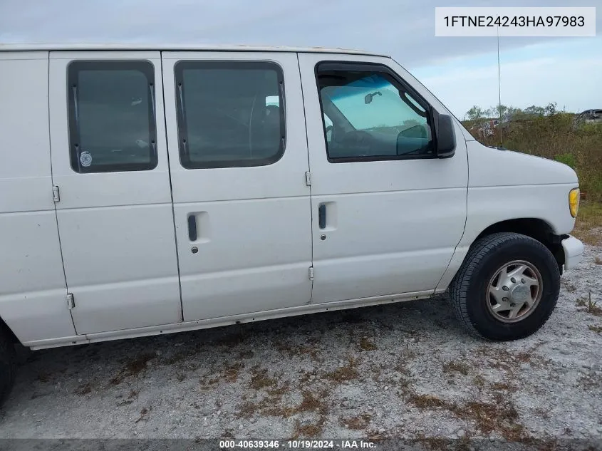 2003 Ford E-250 E250 Van VIN: 1FTNE24243HA97983 Lot: 40639346