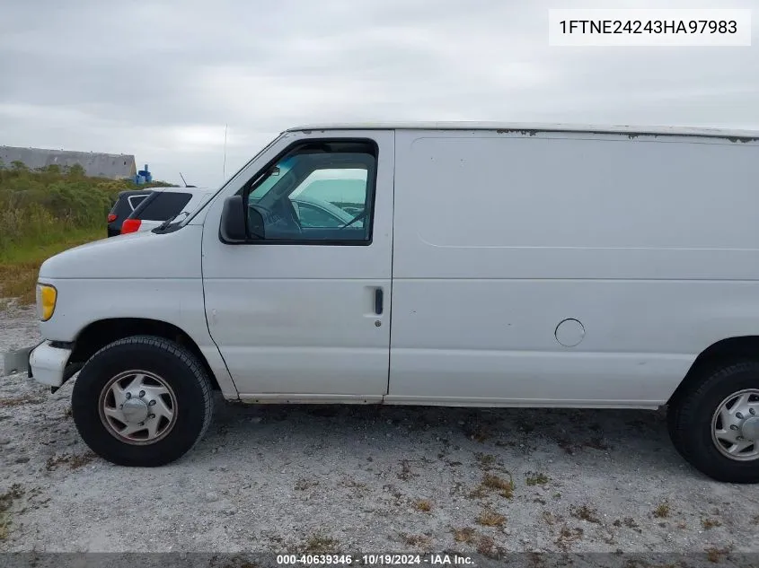 2003 Ford E-250 E250 Van VIN: 1FTNE24243HA97983 Lot: 40639346