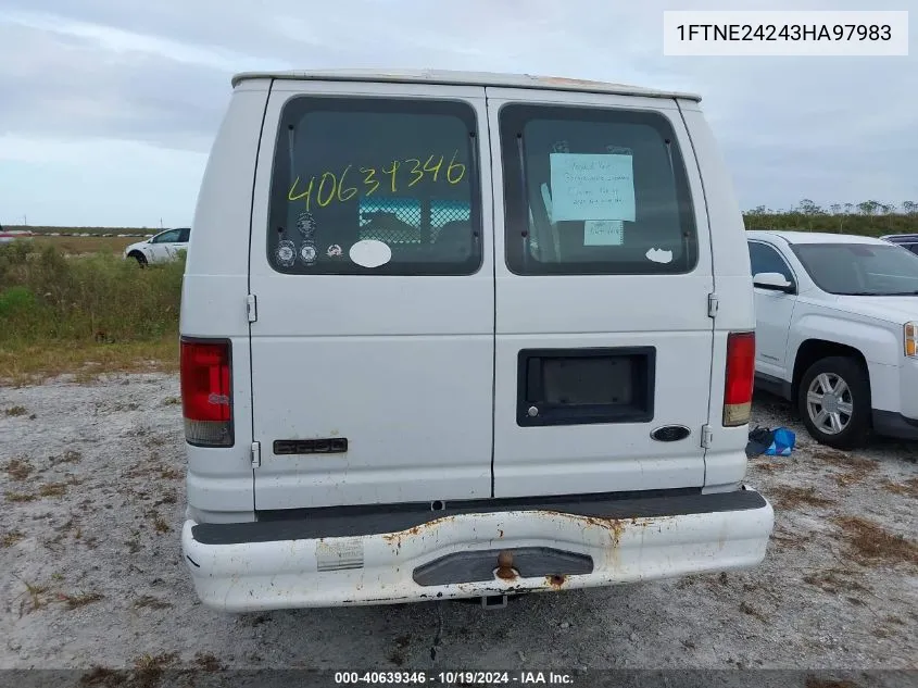 2003 Ford E-250 E250 Van VIN: 1FTNE24243HA97983 Lot: 40639346