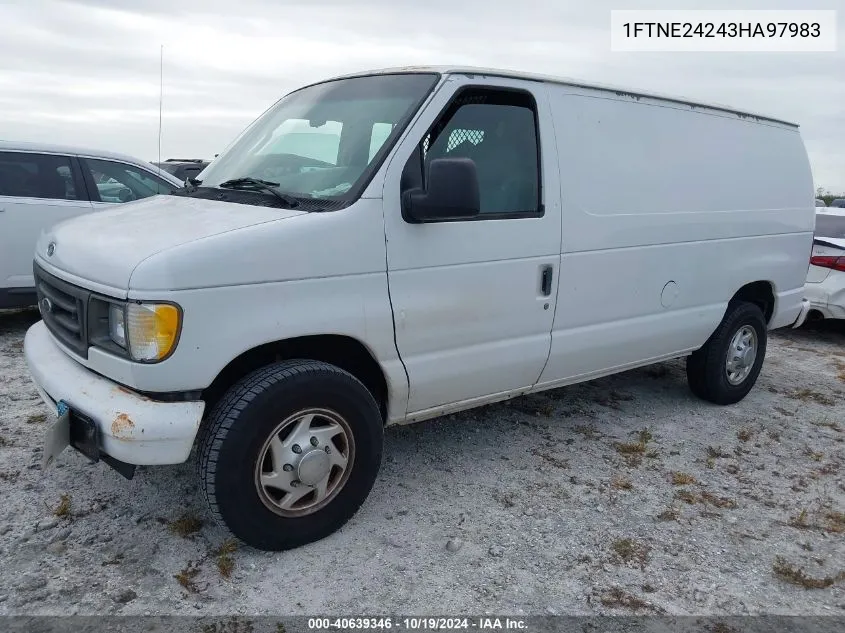 2003 Ford E-250 E250 Van VIN: 1FTNE24243HA97983 Lot: 40639346