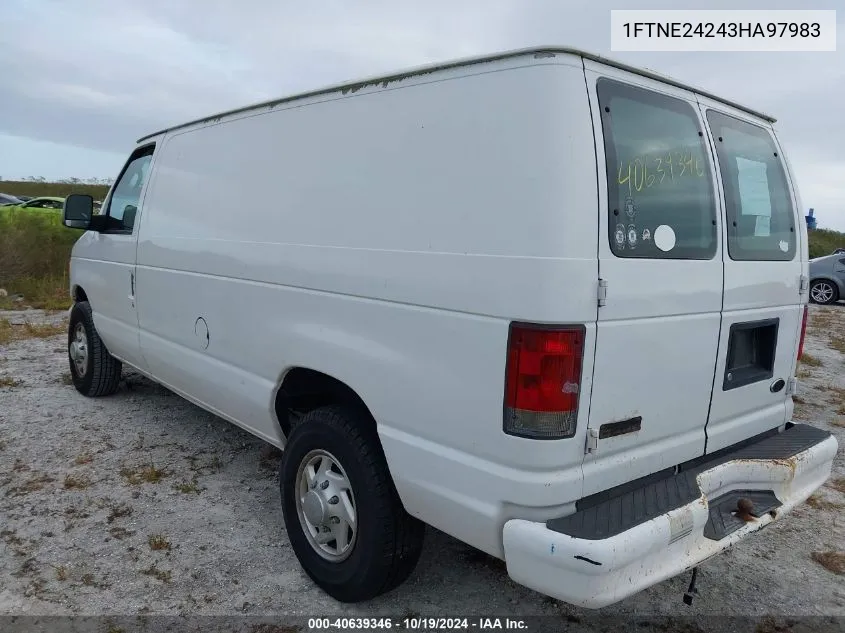 2003 Ford E-250 E250 Van VIN: 1FTNE24243HA97983 Lot: 40639346