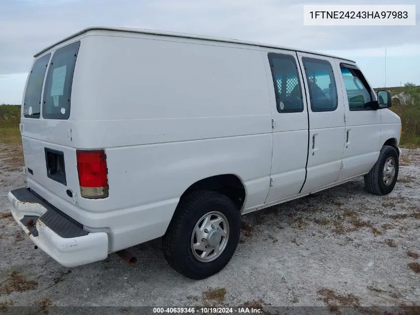 2003 Ford E-250 E250 Van VIN: 1FTNE24243HA97983 Lot: 40639346