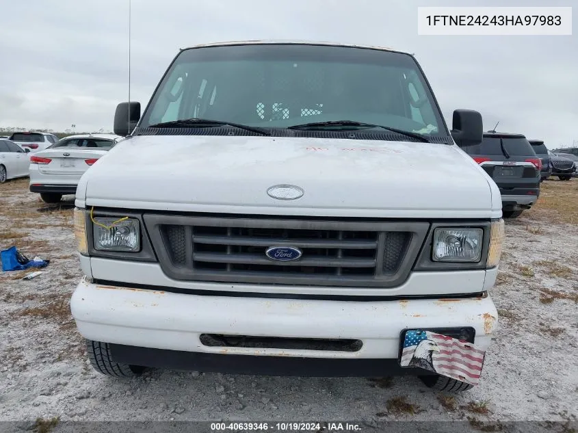 2003 Ford E-250 E250 Van VIN: 1FTNE24243HA97983 Lot: 40639346