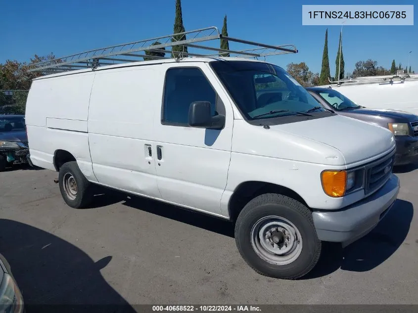 2003 Ford E-250 Commercial/Recreational VIN: 1FTNS24L83HC06785 Lot: 40658522