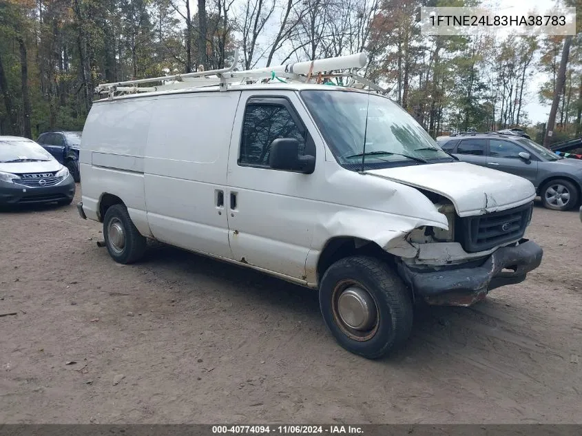 2003 Ford E-250 Commercial/Recreational VIN: 1FTNE24L83HA38783 Lot: 40774094