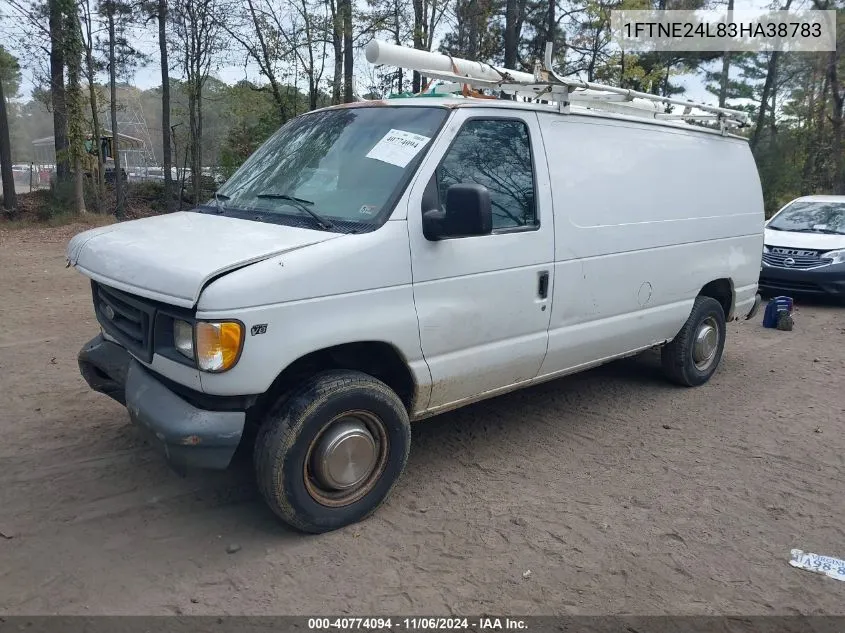 2003 Ford E-250 Commercial/Recreational VIN: 1FTNE24L83HA38783 Lot: 40774094