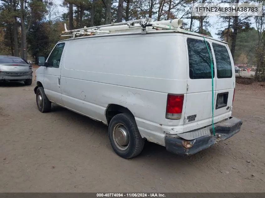 2003 Ford E-250 Commercial/Recreational VIN: 1FTNE24L83HA38783 Lot: 40774094