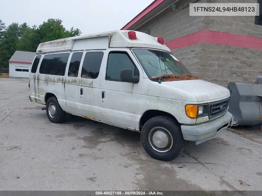 2004 Ford E-250 Commercial/Recreational VIN: 1FTNS24L94HB48123 Lot: 40027188