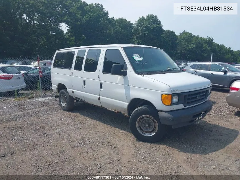 2004 Ford E-350 Super Duty Commercial/Recreational VIN: 1FTSE34L04HB31534 Lot: 40117301