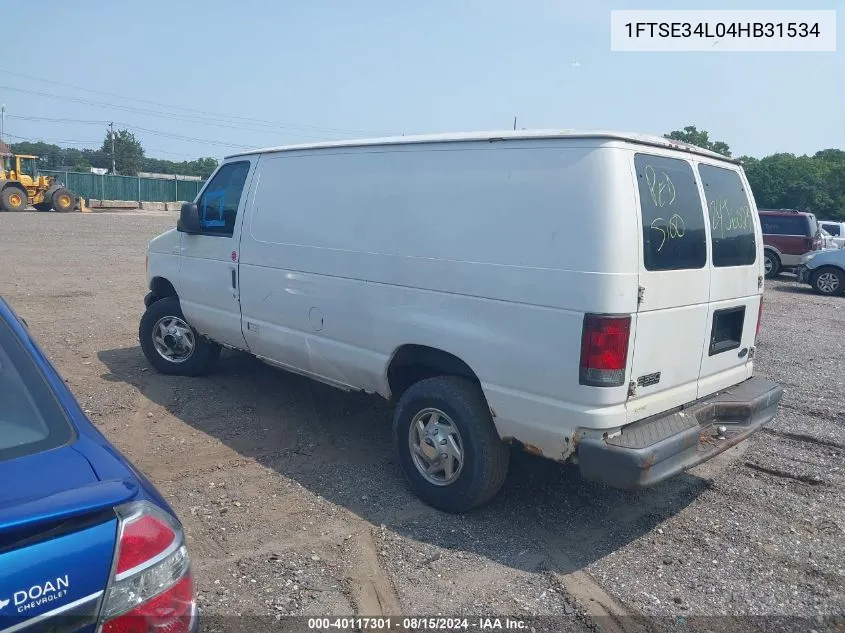 2004 Ford E-350 Super Duty Commercial/Recreational VIN: 1FTSE34L04HB31534 Lot: 40117301