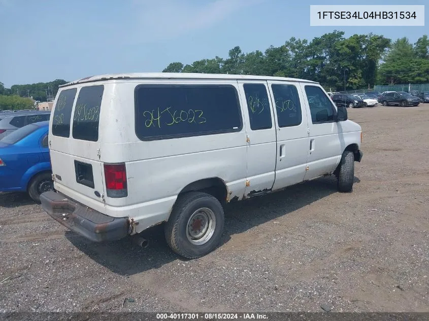 2004 Ford E-350 Super Duty Commercial/Recreational VIN: 1FTSE34L04HB31534 Lot: 40117301