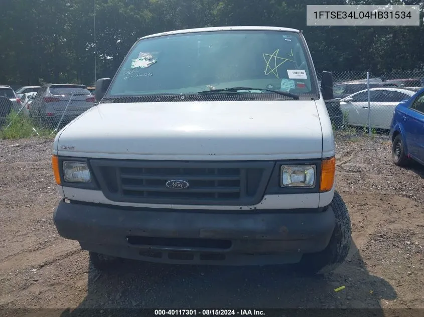 2004 Ford E-350 Super Duty Commercial/Recreational VIN: 1FTSE34L04HB31534 Lot: 40117301