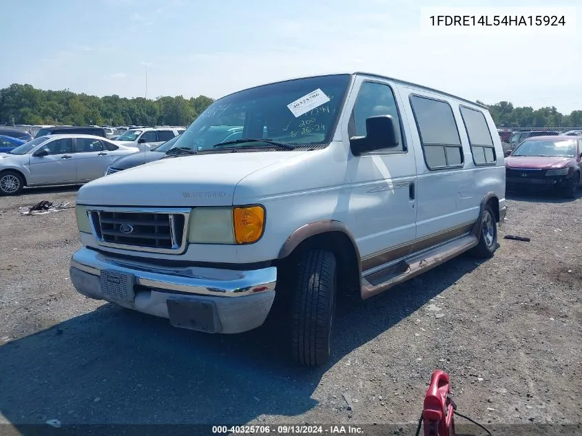 2004 Ford Econoline E150 Van VIN: 1FDRE14L54HA15924 Lot: 40325706