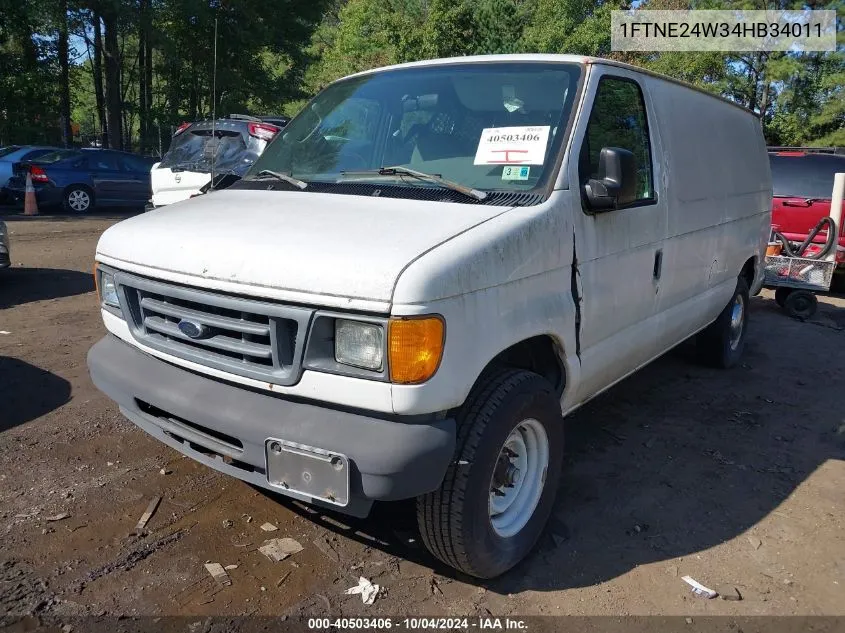 2004 Ford E-250 Commercial/Recreational VIN: 1FTNE24W34HB34011 Lot: 40503406