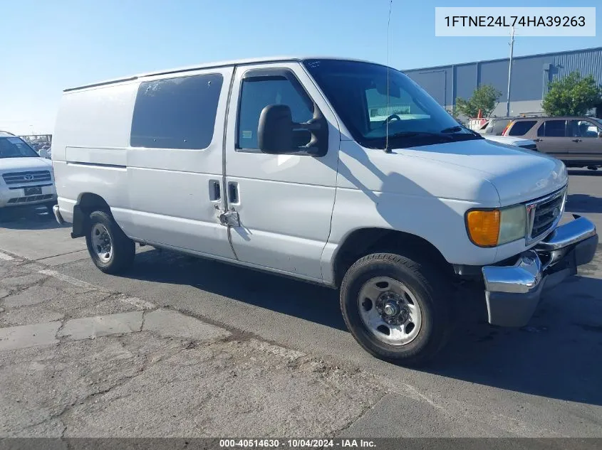 2004 Ford E-250 Commercial/Recreational VIN: 1FTNE24L74HA39263 Lot: 40514630