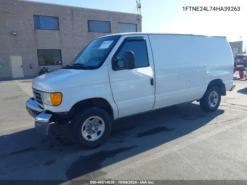 2004 Ford E-250 Commercial/Recreational VIN: 1FTNE24L74HA39263 Lot: 40514630