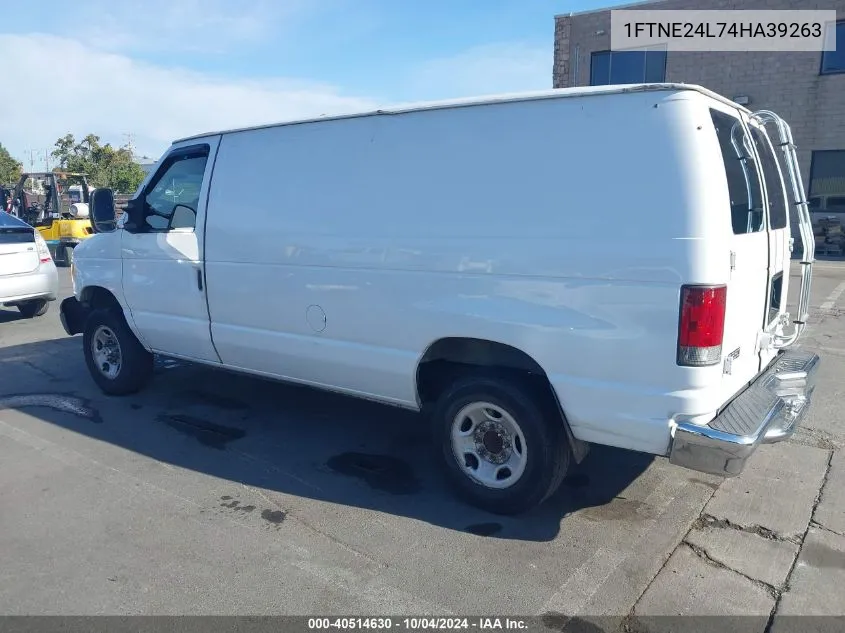 2004 Ford E-250 Commercial/Recreational VIN: 1FTNE24L74HA39263 Lot: 40514630