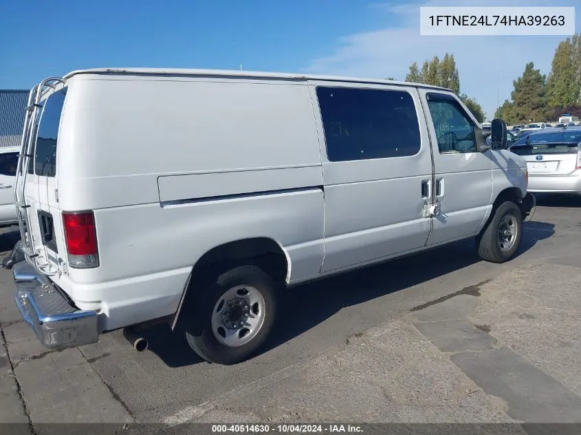 2004 Ford E-250 Commercial/Recreational VIN: 1FTNE24L74HA39263 Lot: 40514630