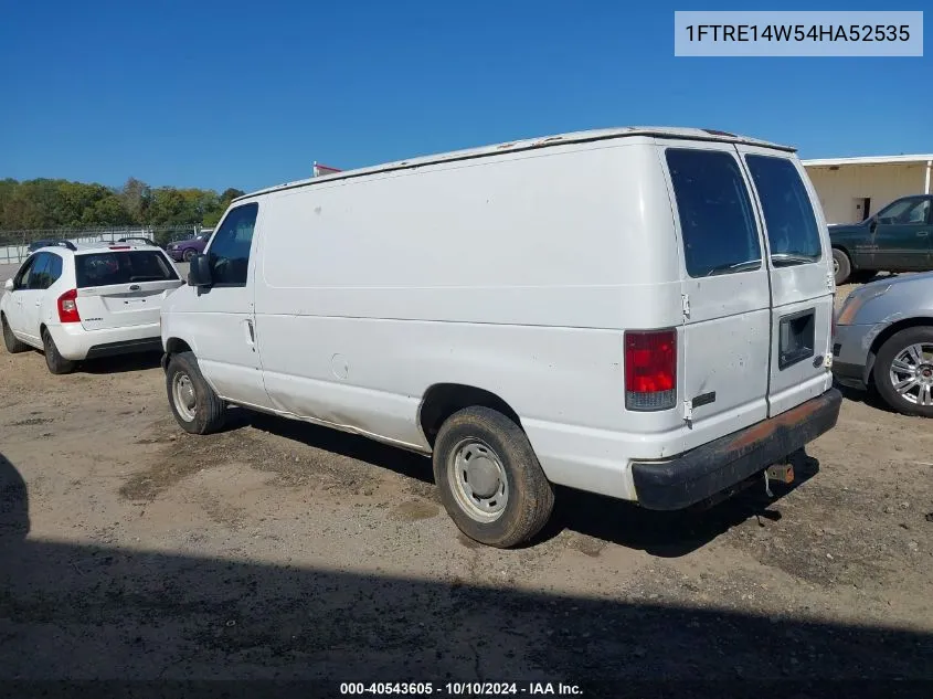 2004 Ford E-150 Commercial/Recreational VIN: 1FTRE14W54HA52535 Lot: 40543605