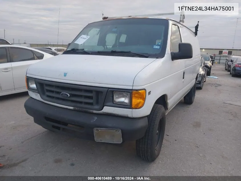 2004 Ford E-250 Commercial/Recreational VIN: 1FTNE24L34HA75001 Lot: 40610489