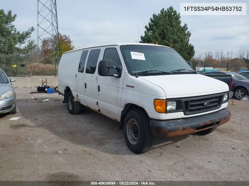 2004 Ford E-350 Super Duty Commercial/Recreational VIN: 1FTSS34P54HB53752 Lot: 40639898