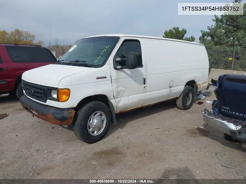 2004 Ford E-350 Super Duty Commercial/Recreational VIN: 1FTSS34P54HB53752 Lot: 40639898