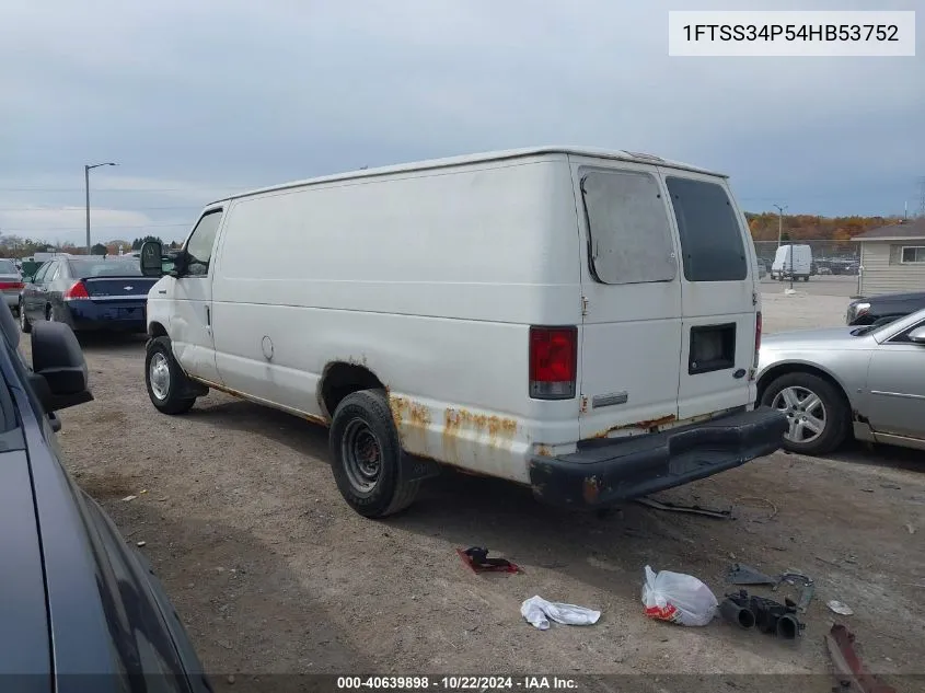 2004 Ford E-350 Super Duty Commercial/Recreational VIN: 1FTSS34P54HB53752 Lot: 40639898