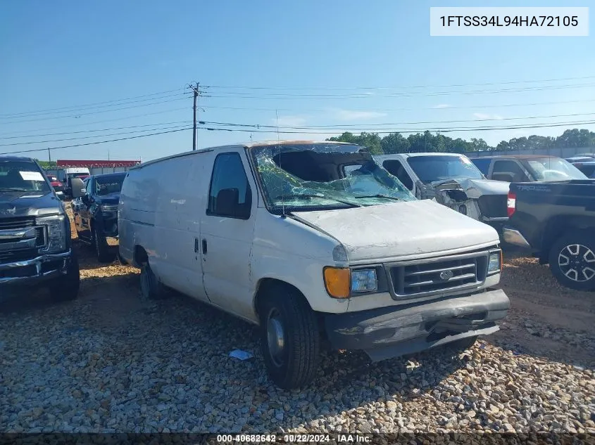 2004 Ford E-350 Super Duty Commercial/Recreational VIN: 1FTSS34L94HA72105 Lot: 40682642