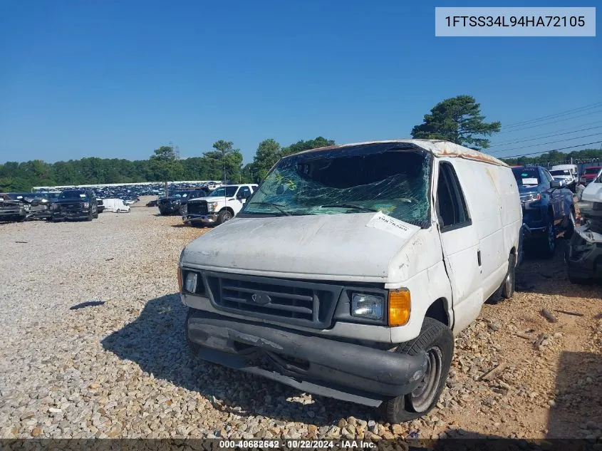 2004 Ford E-350 Super Duty Commercial/Recreational VIN: 1FTSS34L94HA72105 Lot: 40682642